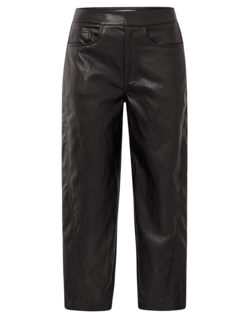 Yaya Yaya Faux lth Pant Brown