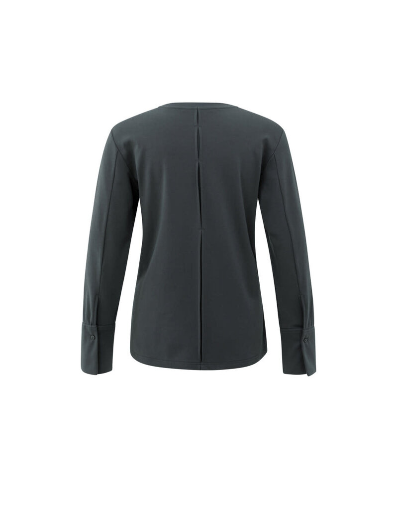 Yaya Yaya LS Shirt Black Woven Cuffs