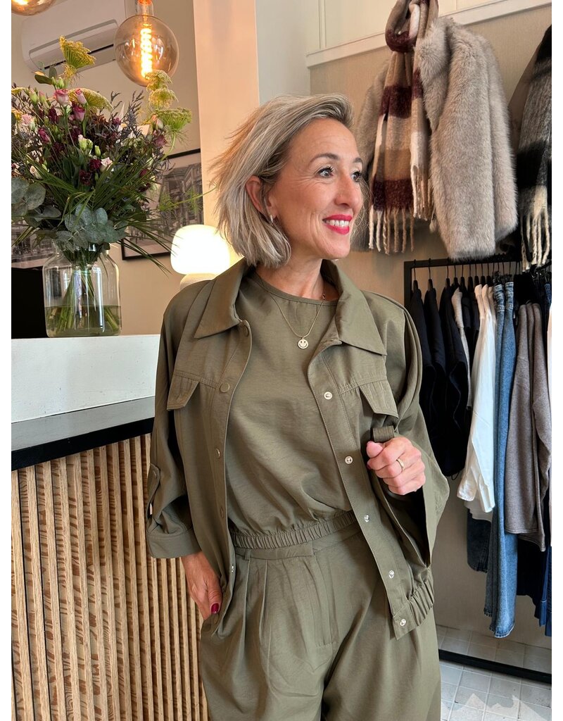 Feel Fashion Feel Blouse Jas Army Groen
