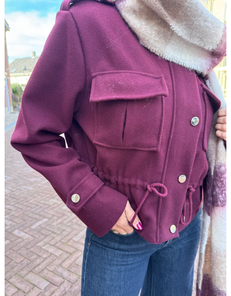 Feel Fashion Feel Jas Borstzak Bordeaux