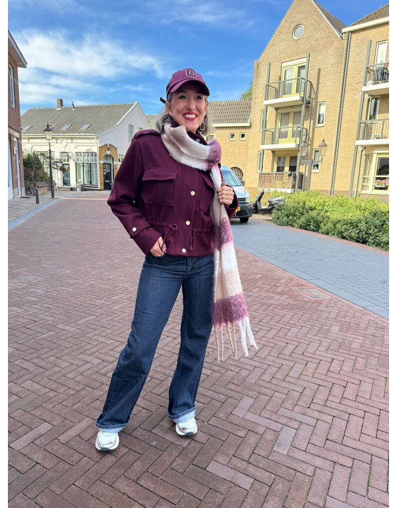 Feel Fashion Feel Jas Borstzak Bordeaux