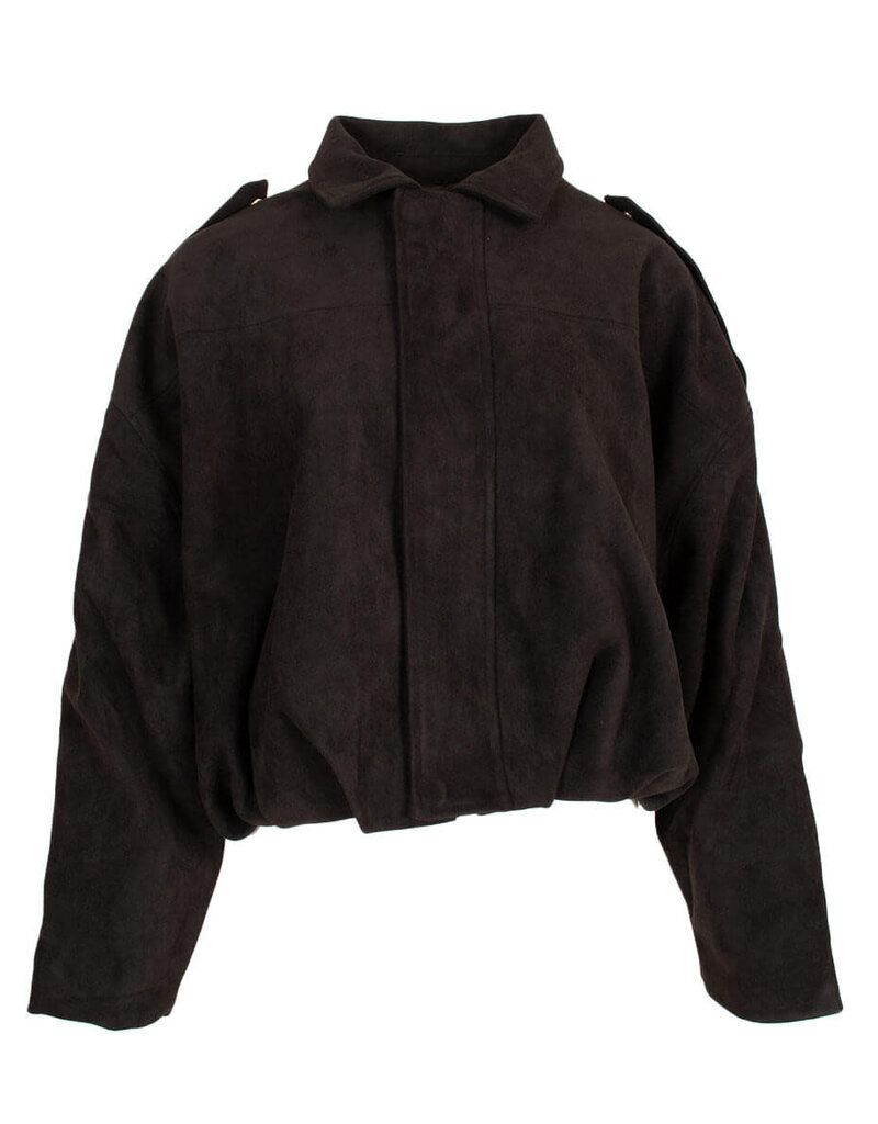 Feel Fashion Feel Jas Suedine Black