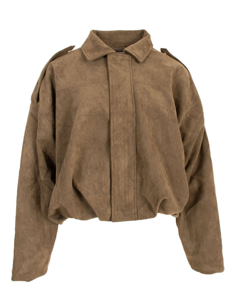 Feel Fashion Feel Jas Suedine Green