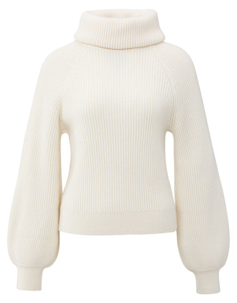 Yaya Yaya Sw. Wide Collar Wool White