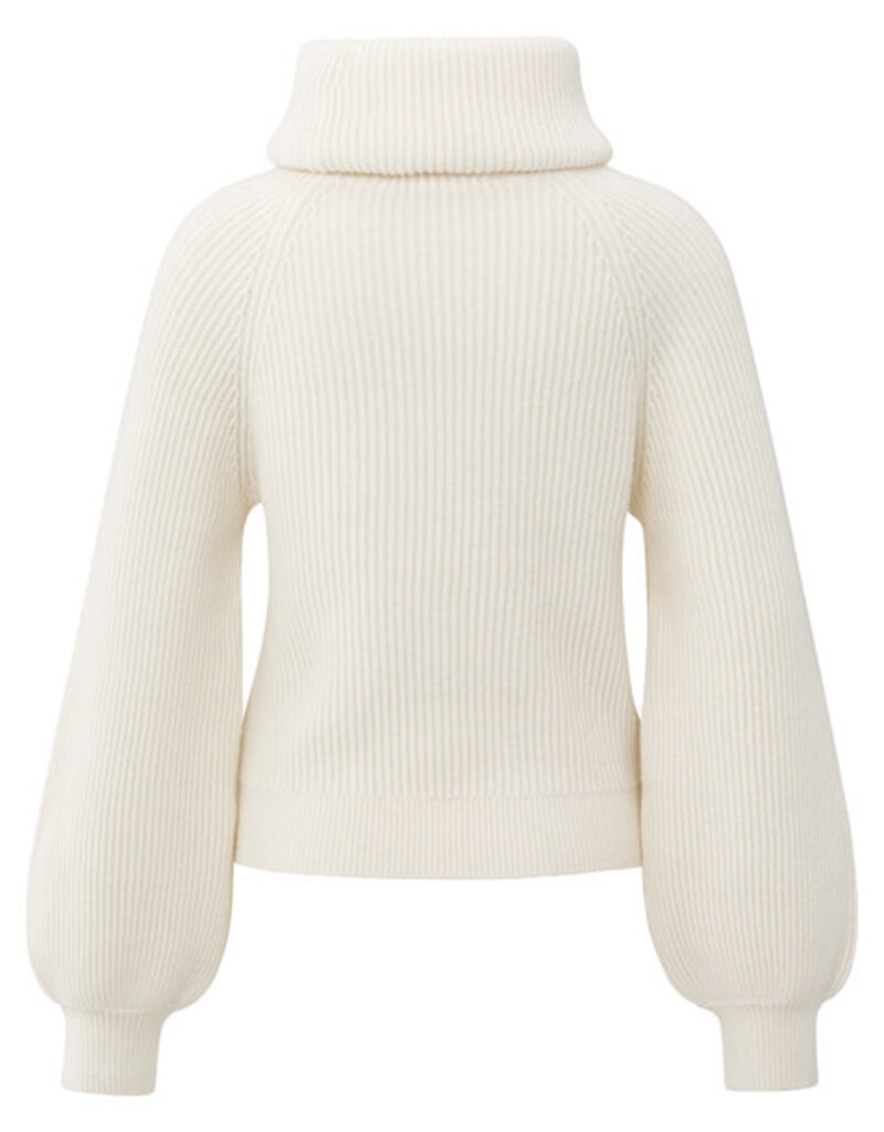 Yaya Yaya Sw. Wide Collar Wool White