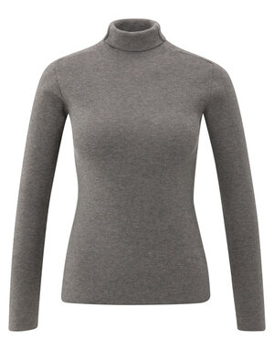 Yaya Yaya Turtle rib fitted  sw. Taupe