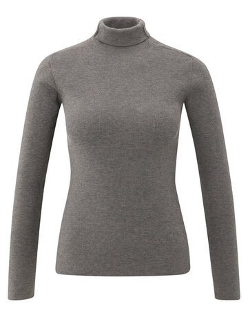 Yaya Yaya Turtle rib fitted  sw. Taupe