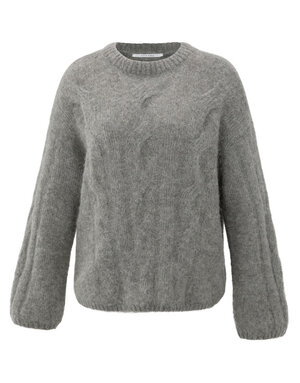 Yaya Yaya Cable sweater Taupe