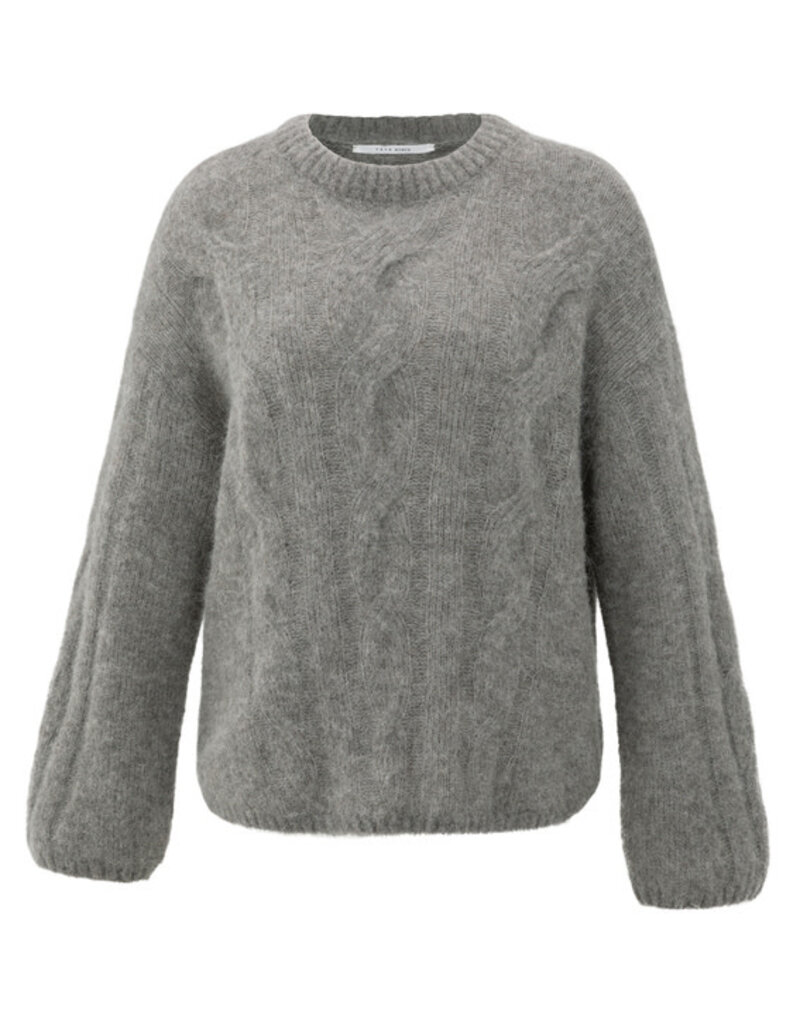 Yaya Yaya Cable sweater Taupe