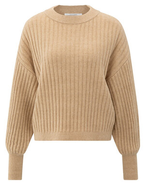 Yaya Yaya Rib sweater Light Camel