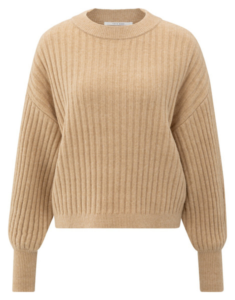 Yaya Yaya Rib sweater Light Camel