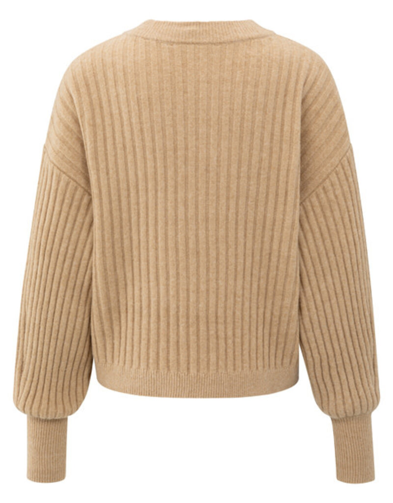 Yaya Yaya Rib sweater Light Camel