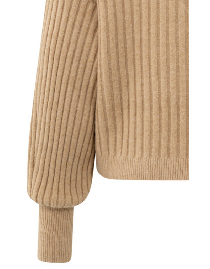 Yaya Yaya Rib sweater Light Camel