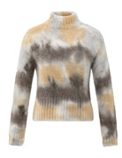 Yaya Yaya High neckline print Sw.Taupe