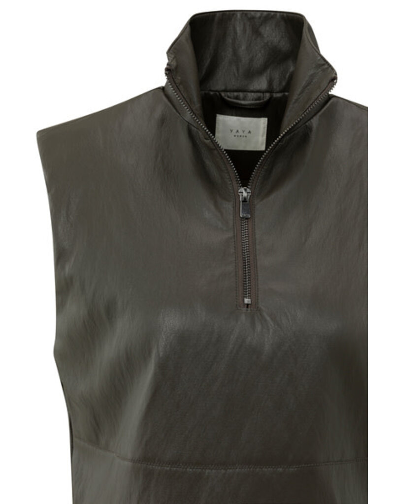 Yaya Yaya Faux leather Spencer Taupe