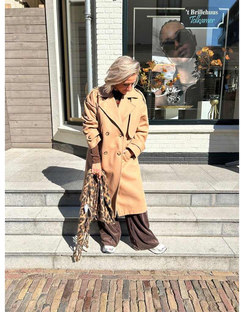 Feel Fashion Feel Jas Lange Mantel Zand