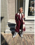 Feel Fashion Feel Jas Lange Mantel Bordeaux