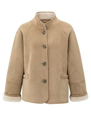 Yaya Yaya Oversized faux  lammy Jas Camel