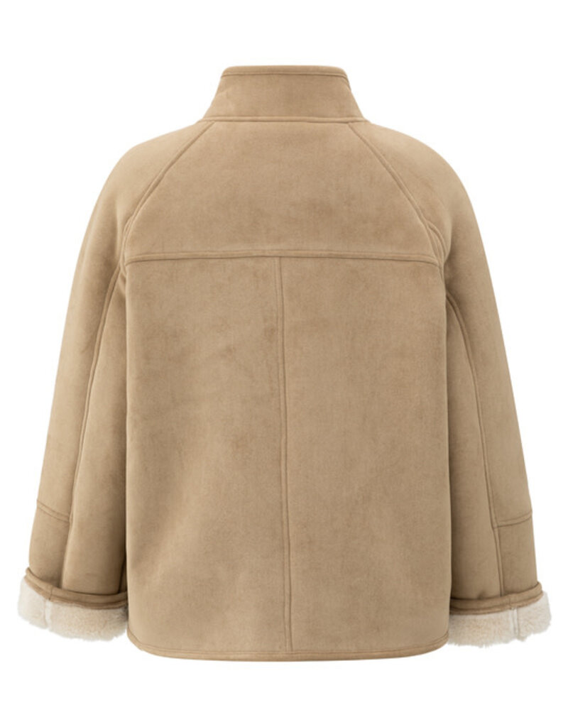 Yaya Yaya Oversized faux  lammy Jas Camel