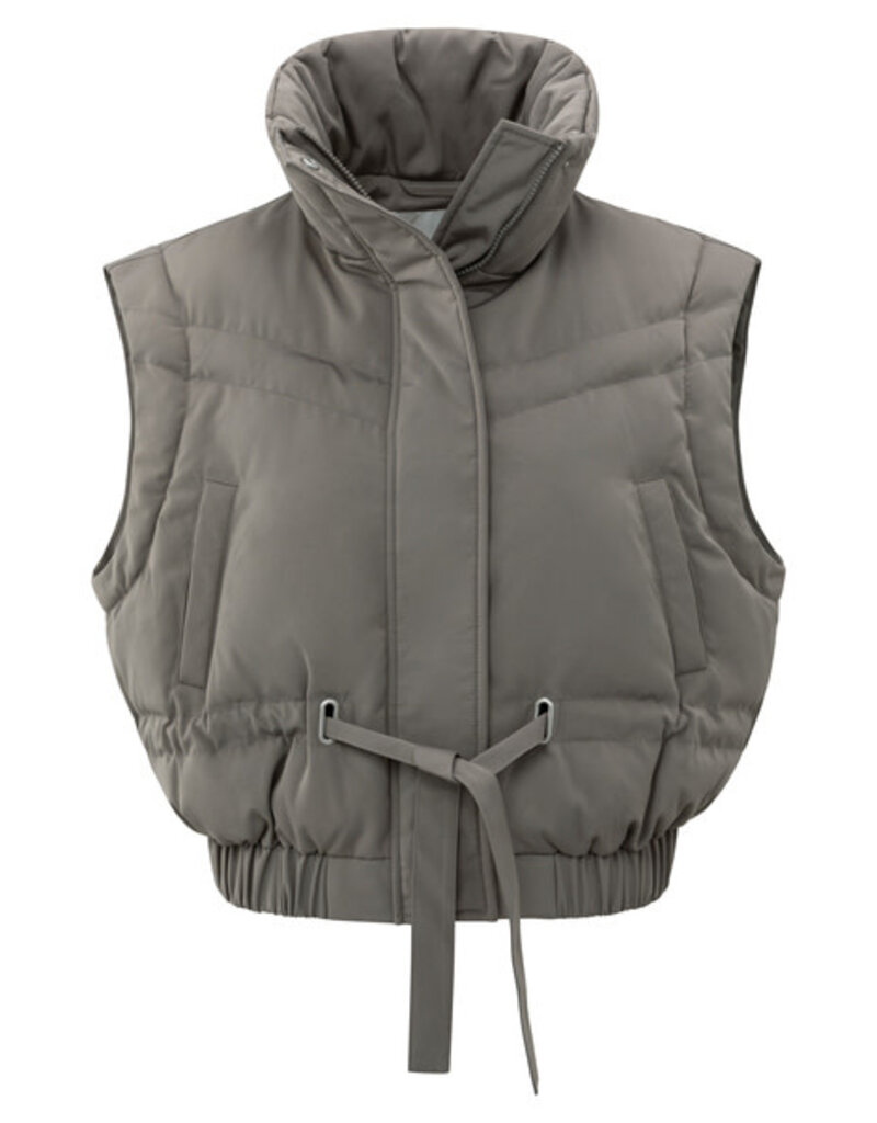 Yaya Yaya Oversized cropped jack Taupe