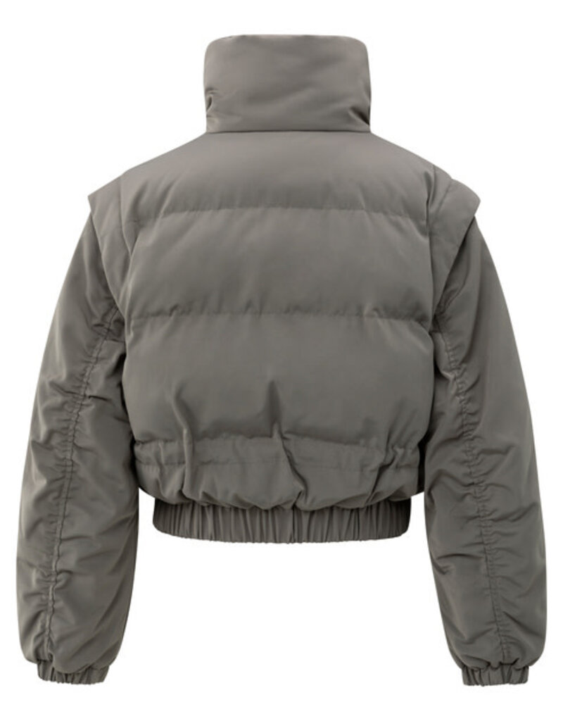Yaya Yaya Oversized cropped jack Taupe