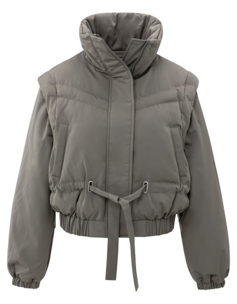 Yaya Yaya Oversized cropped jack Taupe