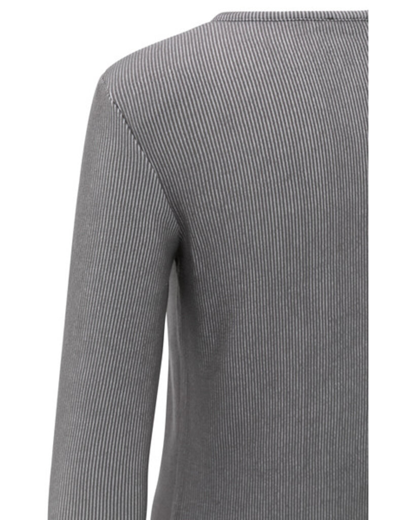 Yaya Yaya Rib Top  shoulder pads DN Grey