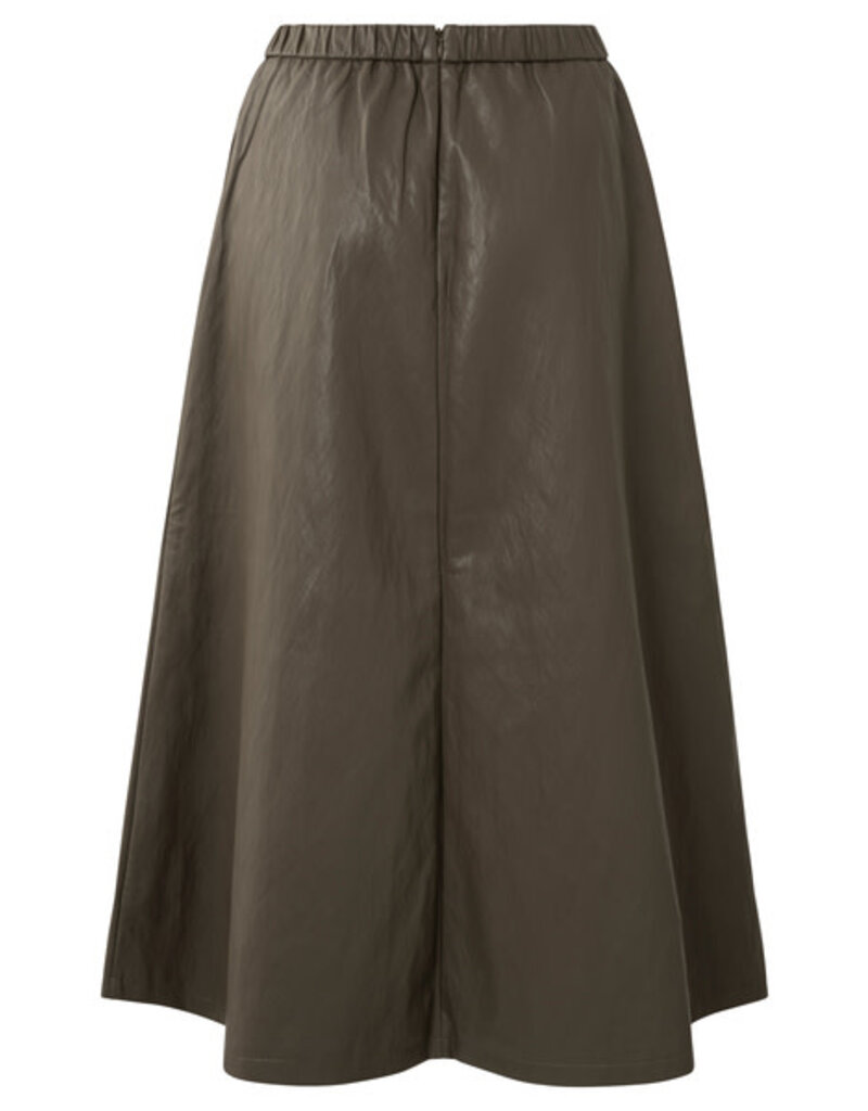 Yaya Yaya Faux leather Aline skirt  DN Grey