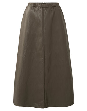 Yaya Yaya Faux leather Aline skirt  DN Grey