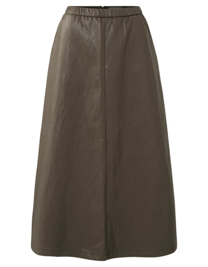 Yaya Yaya Faux leather Aline skirt  DN Grey