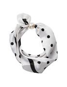 Co' Couture Co´couture Pearl Scarf White Black
