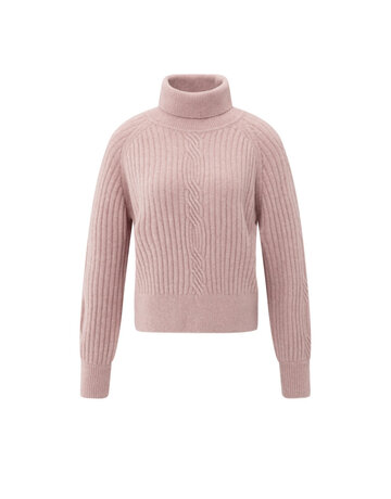Yaya Yaya Turtle neck sweater Gray/Pink