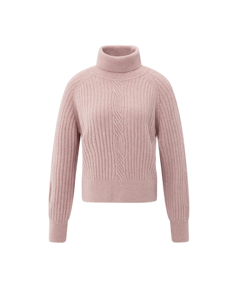 Yaya Turtle neck sweater Gray/Pink