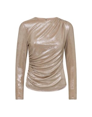 Co' Couture Co'couture Margot Drape Blouse Champagne