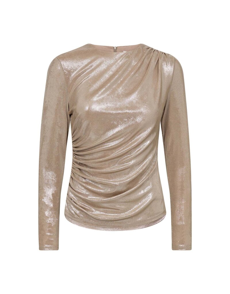 Co'couture Margot Drape Blouse Champagne