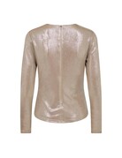 Co' Couture Co'couture Margot Drape Blouse Champagne