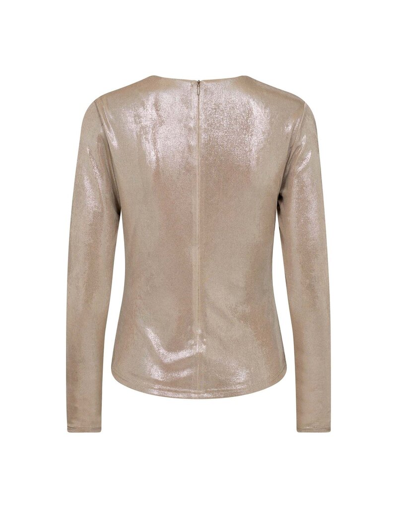 Co'couture Margot Drape Blouse Champagne