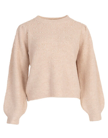 Feel Fashion Feel Trui Strass Beige