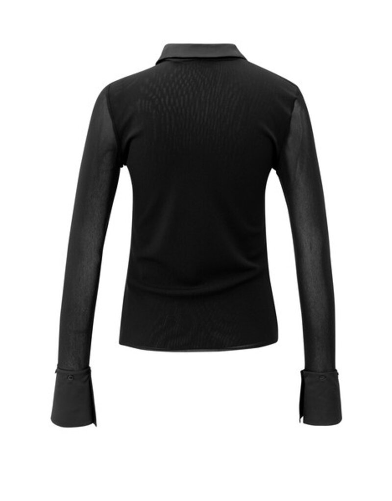 Yaya Yaya Mesh Blouse Black
