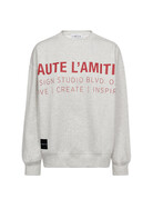 Haute L' Amitié HL  Studio Logo Sweat Pearl/Red