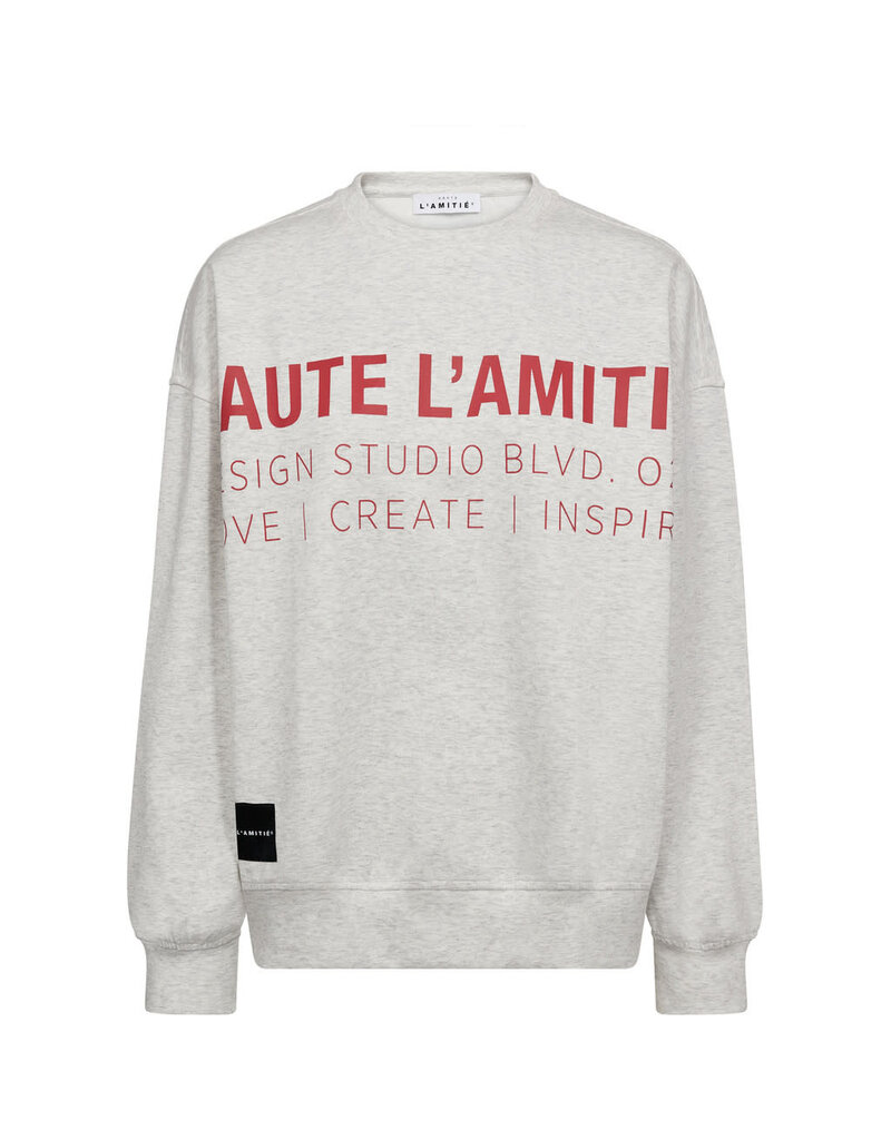 Haute L' Amitié HL  Studio Logo Sweat Pearl/Red