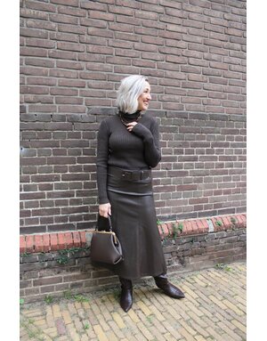 Feel Fashion Feel Faux Lth Rok Bruin