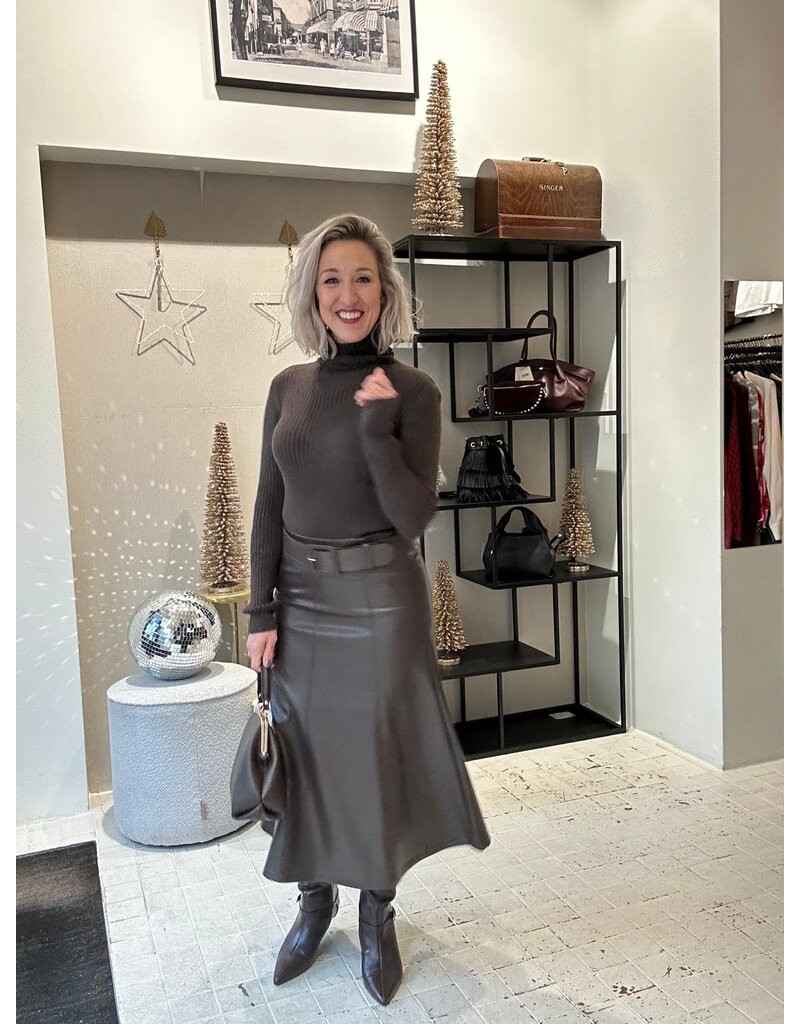 Feel Fashion Feel Faux Lth Rok Bruin