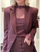 Feel Fashion Feel Top L.M Glitter Burgundy