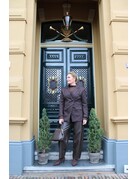 Feel Fashion Feel Blazer Bruin Krijtstreep