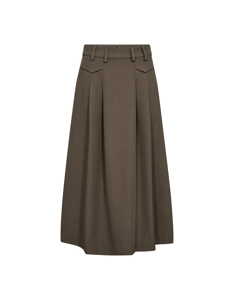 Co' Couture Co´Couture Luna Pleat Skirt Walnut