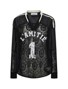 Haute L' Amitié HL Lace Football V-Blouse Black