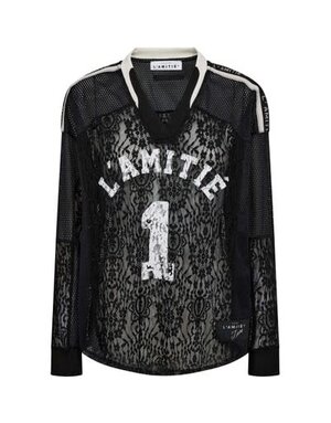 Haute L' Amitié HL Lace Football V-Blouse Black