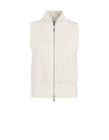 Yaya Yaya Gebreid Vest Collar Grey Mel.