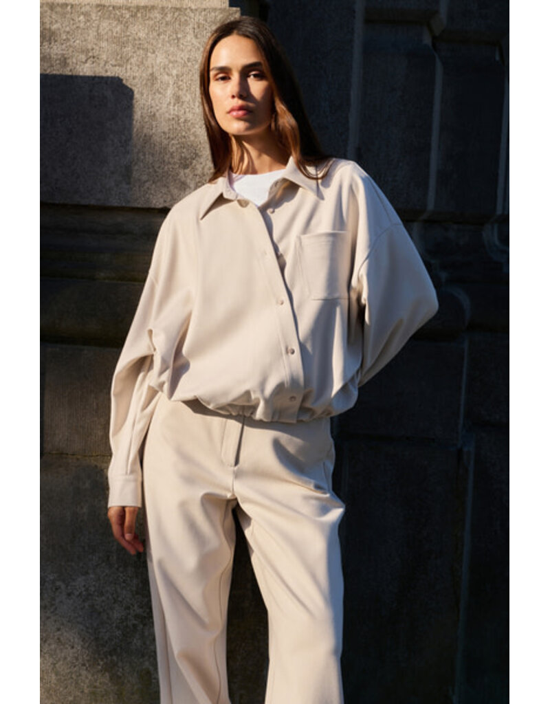 Yaya Yaya Blouse Asym. sluiting Grey Mel